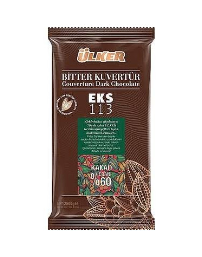 ÜLKER BİTTER KUVERTÜR ÇİKOLATA %60 2,5 KG