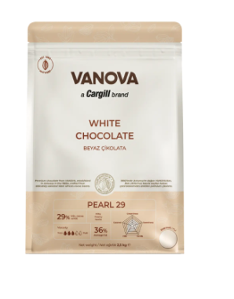 CARGİLL VANOVA PEARL %29 BEYAZ ÇİKOLATA 2,5 KG PLASTİK AMBALAJ 